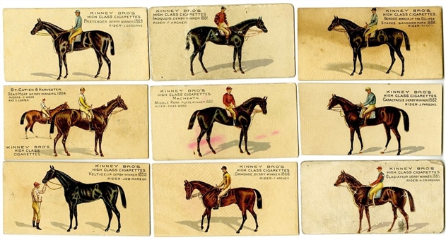 1890 N230 Kinney "Famous Running Horses - English" Complete Set (25) 
